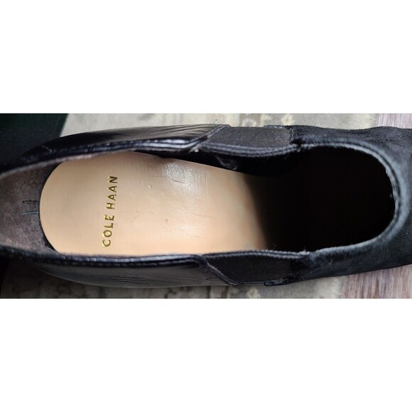 Cole Haan Maxfield Shootie ll Booties Womens Size 8B Black Suede/Reptile Leather - Picture 15 of 15